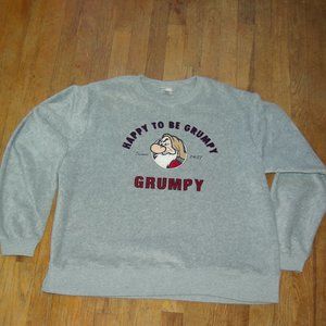 Retired Disney Store Grumpy Embroidered Fleece Sweatshirt